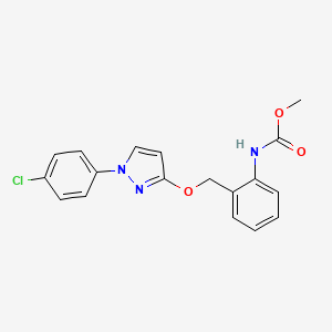 Methyl (2-(((1-(4-chlorophenyl)-1H-pyrazol-3-yl)oxy)methyl)phenyl)carbamate