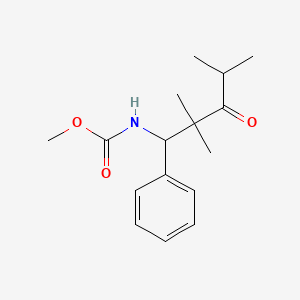 Methyl (2,2,4-trimethyl-3-oxo-1-phenylpentyl)carbamate