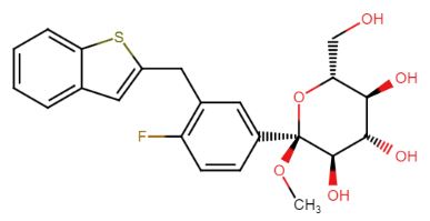 Methyl 1-C-[3-(benzo[b]thien-2-ylmethyl)-4-fluorophenyl]-alpha-D-glucopyranoside