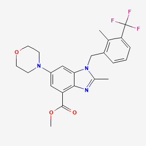 Methyl 2-methyl-1-[[2-methyl-3-(trifluoromethyl)phenyl]methyl]-6-(4-morpholinyl)-1H-benzimidazole-4-carboxylate