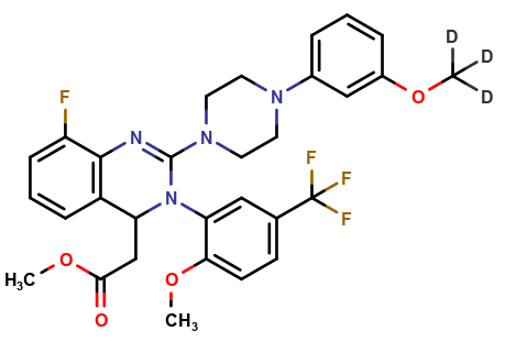 Methyl 8-fluoro-3,4-dihydro-2-[4-[3-(methoxy-d3)phenyl]-1-piperazinyl]-3-[2-methoxy-5-(trifluoromethyl)phenyl]-4-quinazolineacetate