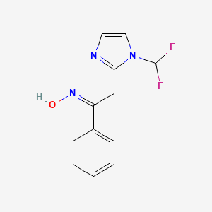 N-{2-[1-(difluoromethyl)-1H-imidazol-2-yl]-1-phenylethylidene}hydroxylamine