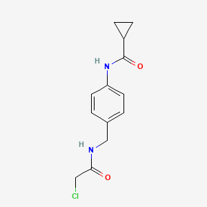 N-{4-[(2-chloroacetamido)methyl]phenyl}cyclopropanecarboxamide