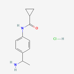 N-[4-(1-aminoethyl)phenyl]cyclopropanecarboxamide hydrochloride