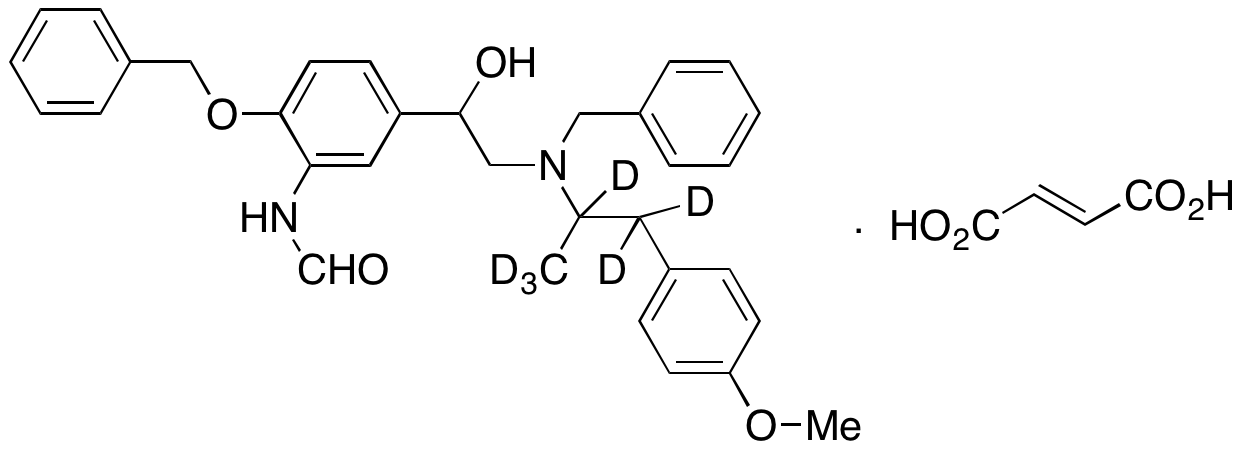 N-[5-[1-Hydroxy-2-[[2-(4-methoxyphenyl)-1-methylethyl-d6](phenylmethyl)amino]ethyl]-2-(phenylmethoxy)phenyl]formamide (E)-2-Butenedioate (Salt)