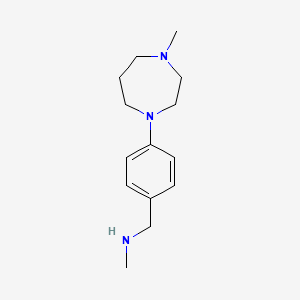 N-methyl-1-[4-(4-methyl-1,4-diazepan-1-yl)phenyl]methanamine