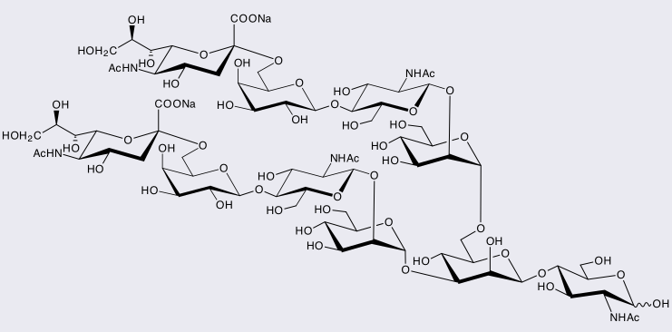 NeuNAcα2,6Galβ1,4GlcNAcβ1,2Manα1,3 (NeuNAcα2,6Galβ1,4GlcNAcβ1,2Manα1,6) Manβ1,4GlcNAc disodium salt