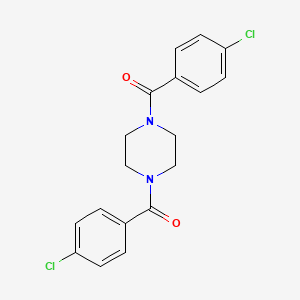 Piperazine-1,4-diylbis((4-chlorophenyl)methanone)