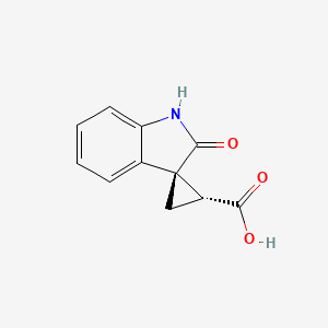 Spiro[cyclopropane-1,3'-[3H]indole]-2-carboxylic acid,1',2'-dihydro-2'-oxo-, (1R,2R)-rel-