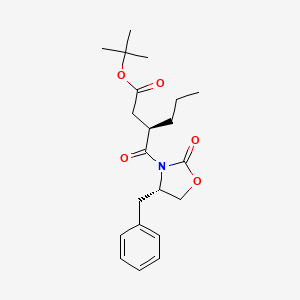 Tert-butyl (R)-3-((S)-4-benzyl-2-oxazolidine-3-carbonyl)hexanoate