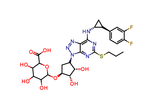 Ticagrelor Related Compound 97 (AR-C124910XX-O-Glucuronide)
