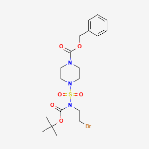 benzyl 4-{[(2-bromoethyl)(tert-butoxycarbonyl)amino]sulfonyl}tetrahydro-1(2H)-pyrazinecarboxylate