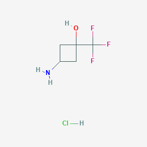 cis-3-amino-1-(trifluoromethyl)cyclobutan-1-ol hydrochloride