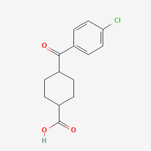 cis-4-(4-Chlorobenzoyl)cyclohexane-1-carboxylic acid