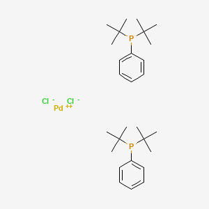 ditert-butyl(phenyl)phosphane;palladium(2+);dichloride