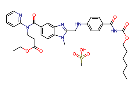 ethyl 3-(2-(((4-(((hexyloxy)carbonyl)carbamoyl)phenyl)amino)methyl)-1-methyl-N-(pyridin-2-yl)-1H-ben