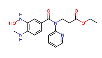 ethyl 3-(3-(hydroxyamino)-4-(methylamino)-N-(pyridin-2-yl)benzamido)propanoate