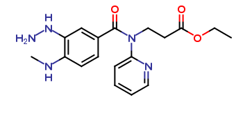 ethyl 3-(3-hydrazinyl-4-(methylamino)-N-(pyridin-2-yl)benzamido)propanoate