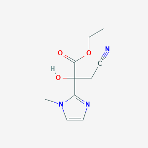 ethyl 3-cyano-2-hydroxy-2-(1-methyl-1H-imidazol-2-yl)propanoate