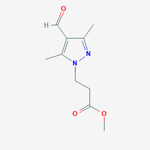 methyl 3-(4-formyl-3,5-dimethyl-1H-pyrazol-1-yl)propanoate