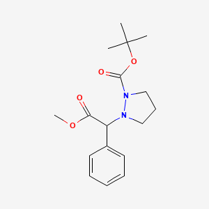tert-Butyl 2-(2-methoxy-2-oxo-1-phenylethyl)-1-pyrazolidinecarboxylate