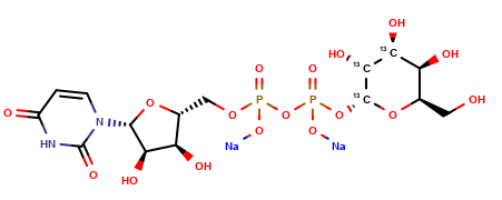 uridine diphosphate-α-D-[1,2,3-13C3]galactose (disodium salt)