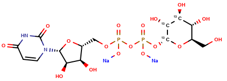 uridine diphosphate-α-D-[1,2,3-13C3]glucose (disodium salt)