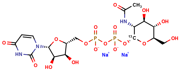 uridine diphosphate-α-N-acetyl-D-[1-13C]glucosamine (disodium salt)